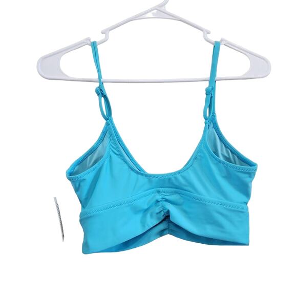 Aerie Real Good Scoopneck Ruched Banded Trim Full Coverage Bottom 2-Piece Bikini - Picture 11 of 12